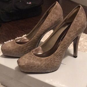 Snake print heels